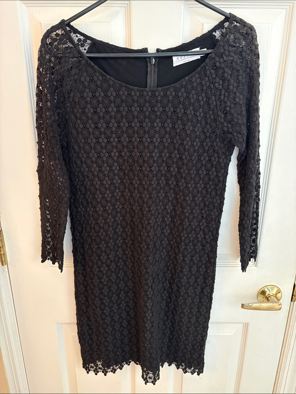 Velvet by Graham & Spencer Black Lace overlay special occasion Dress size XS
